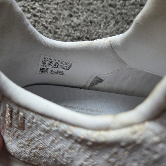 adidas Women's Cream and Gold Sneakers - Picture 4 of 5